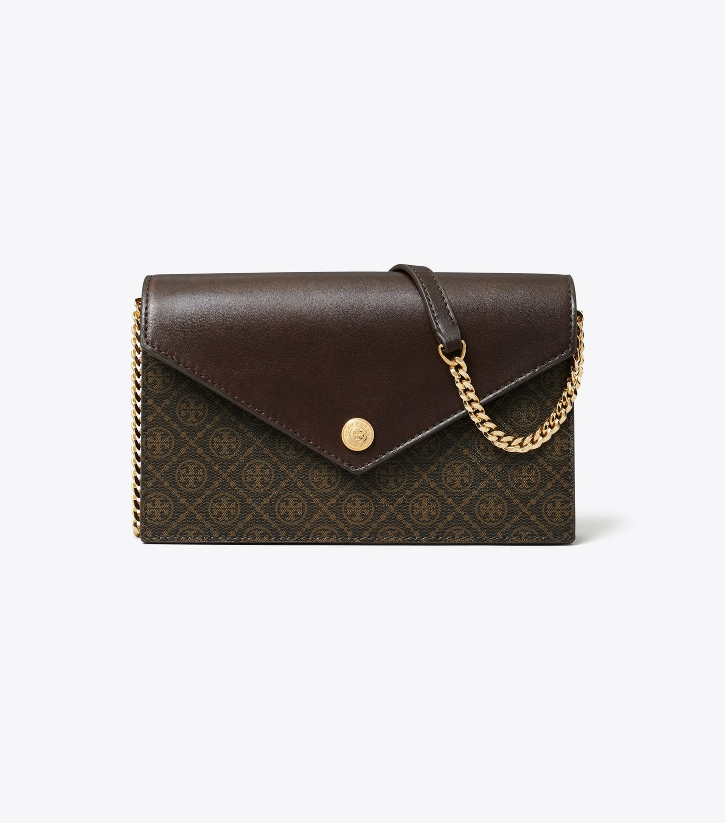 T Monogram Coated Canvas Envelope Crossbody