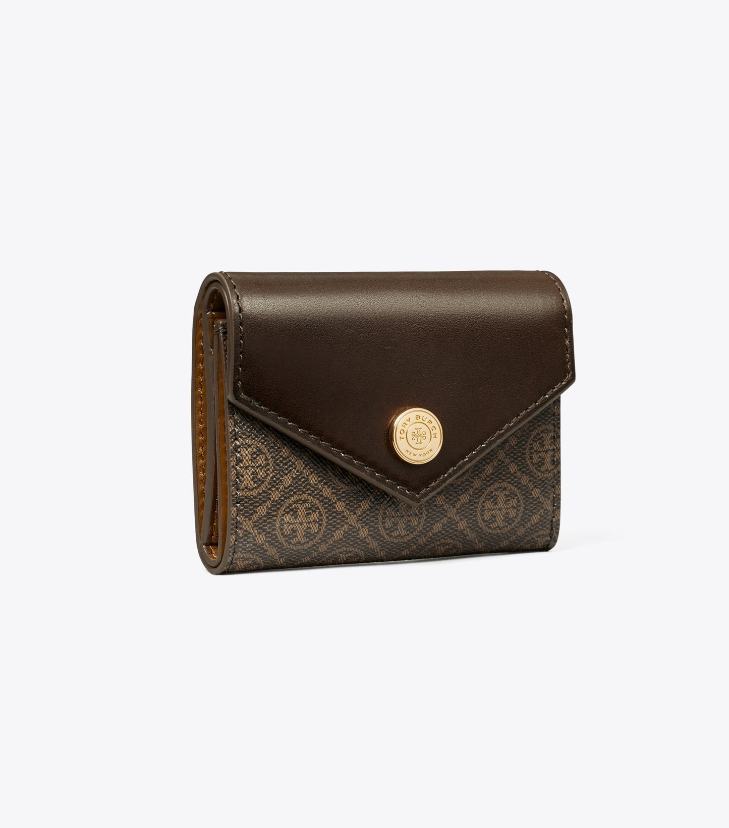 T Monogram Coated Canvas Small Envelope Wallet