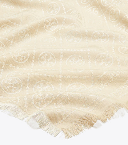 T Monogram Jacquard Oblong Scarf