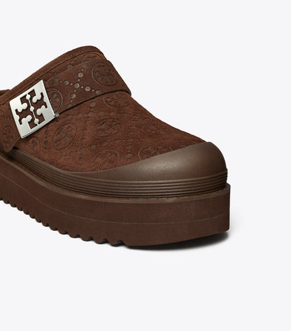 T Monogram Mellow Shearling Platform Mule