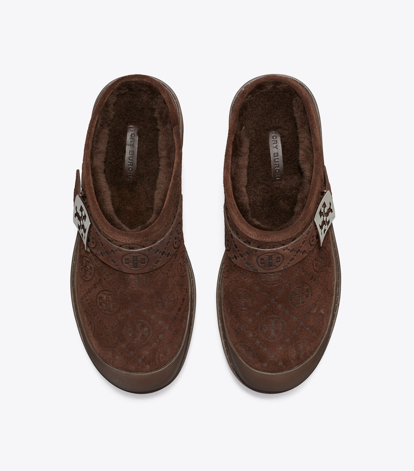 T Monogram Mellow Shearling Platform Mule