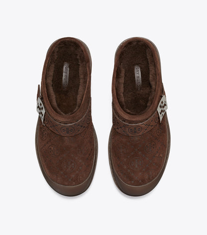T Monogram Mellow Shearling Platform Mule