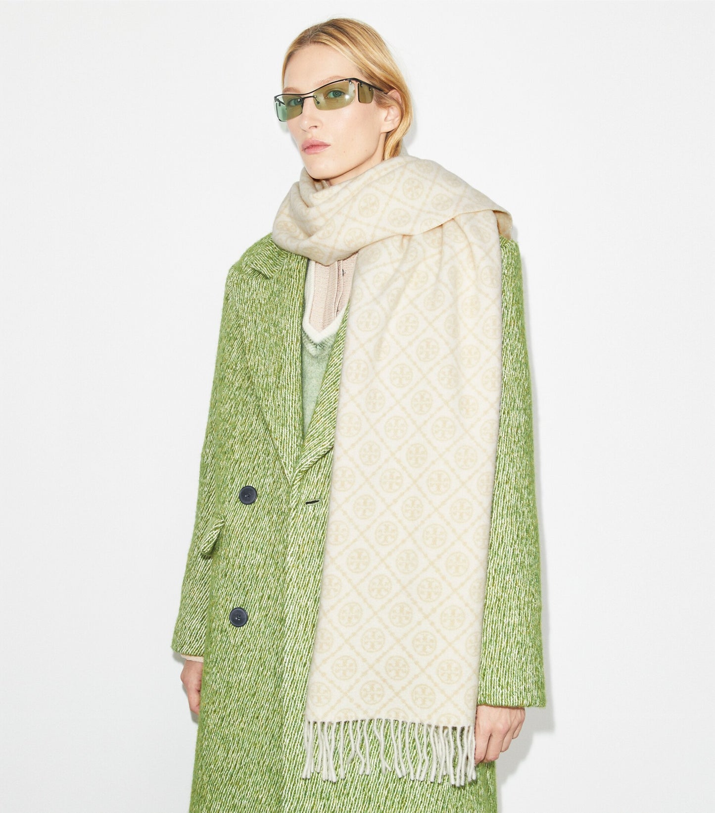 T Monogram Oblong Scarf