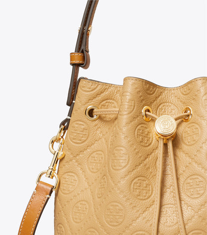 T Monogram Pebble Bucket Bag