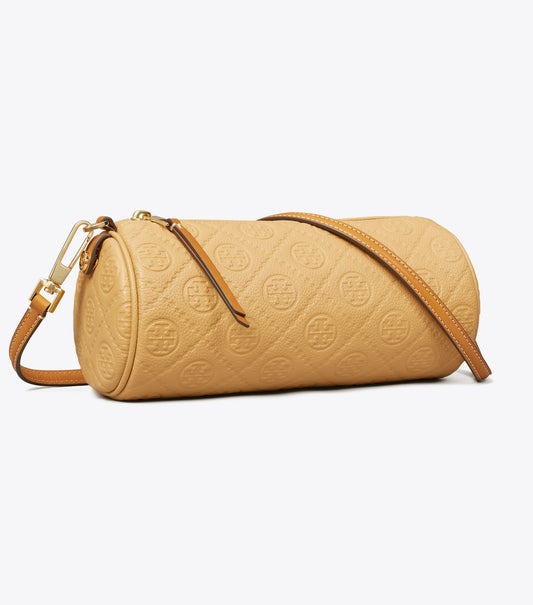 T Monogram Pebbled Cylinder Bag