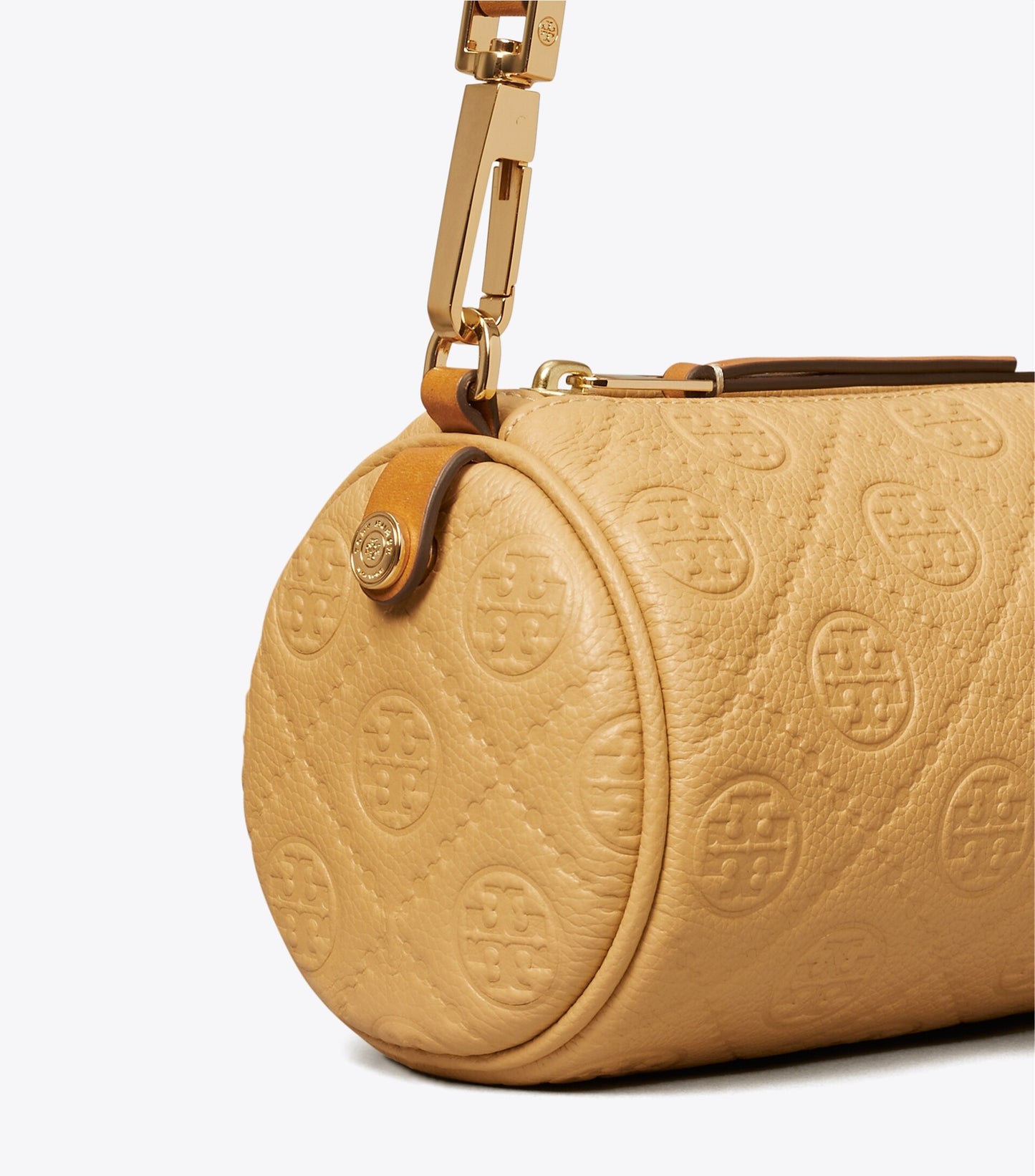 T Monogram Pebbled Cylinder Bag