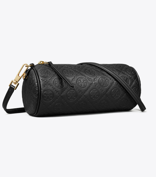 T Monogram Pebbled Cylinder Bag