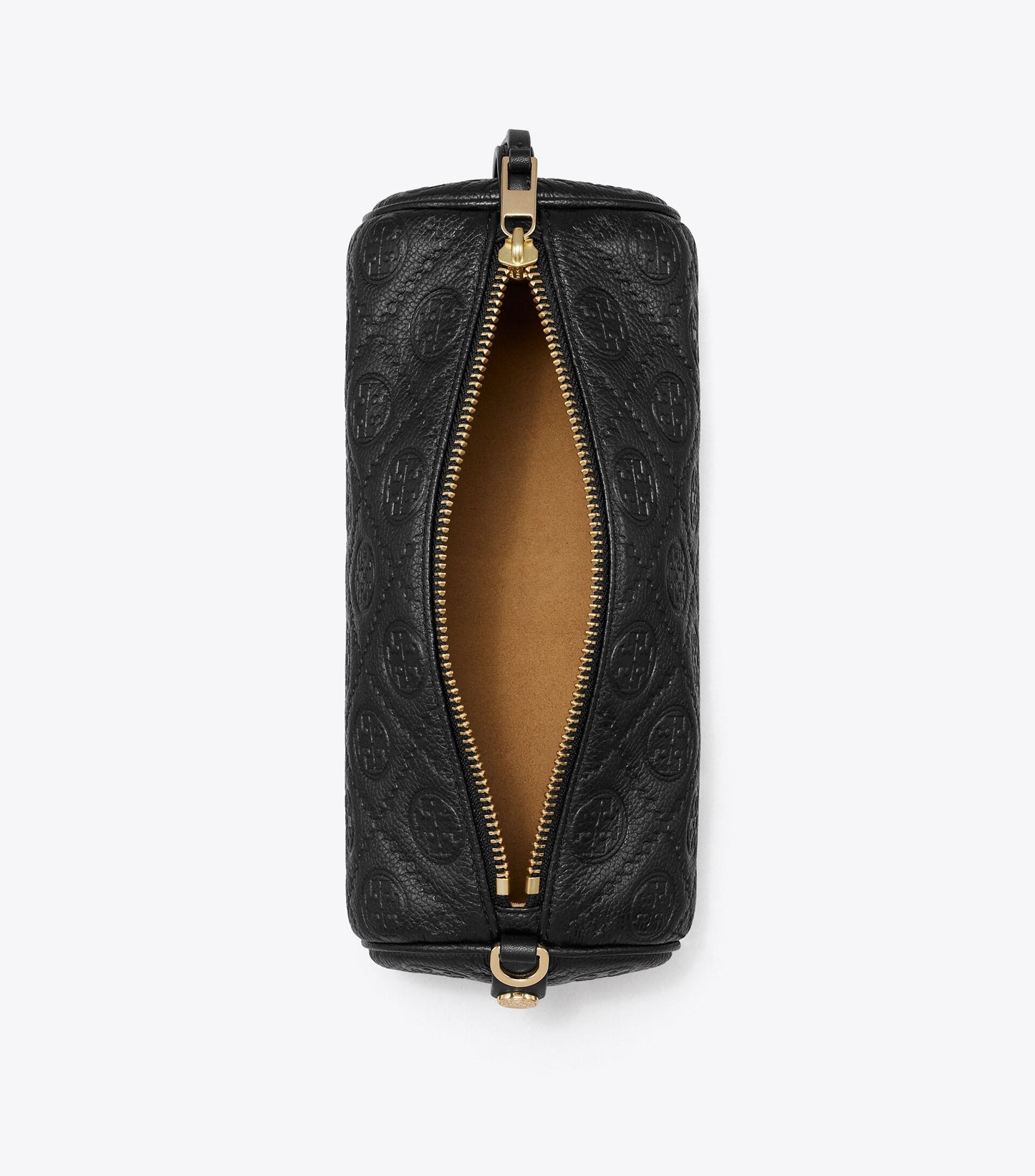 T Monogram Pebbled Cylinder Bag