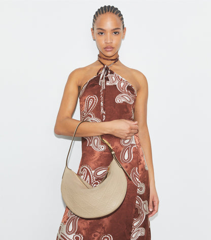 T Monogram Pebbled Small Balloon Bag