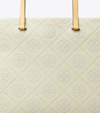 T Monogram Pebbled Tote