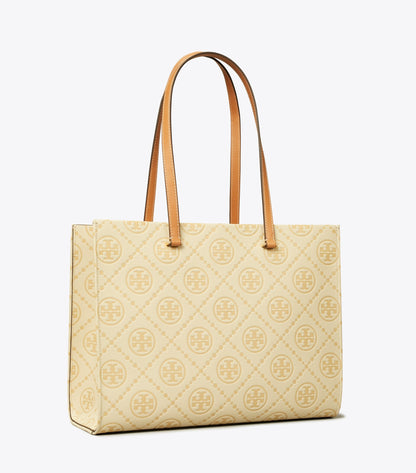 T Monogram Pebbled Tote