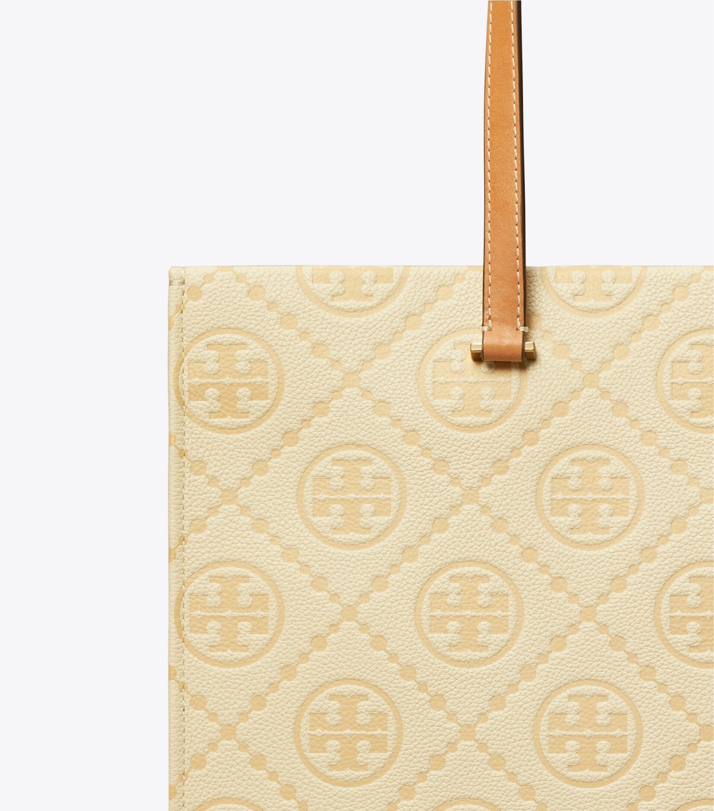 T Monogram Pebbled Tote