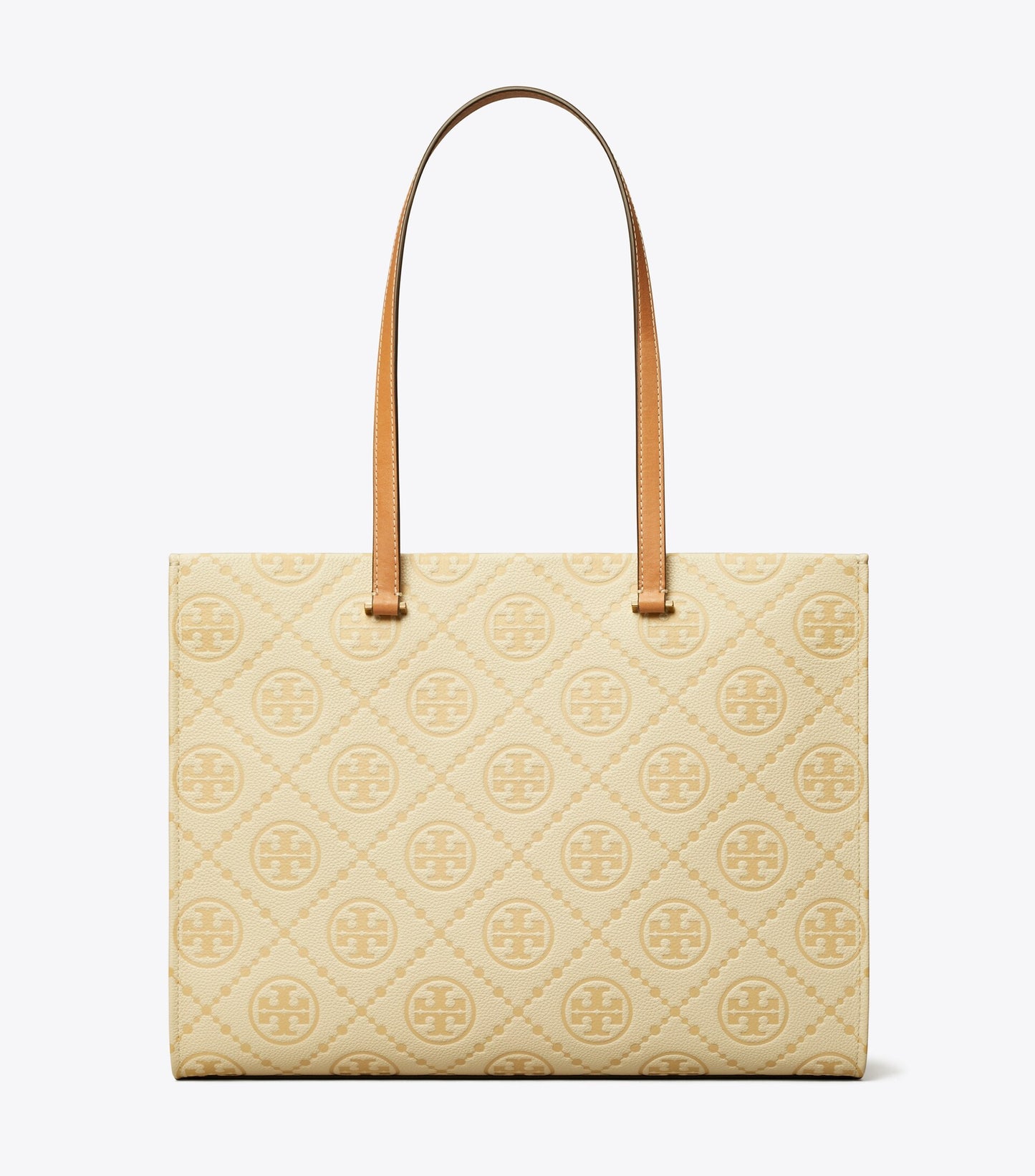 T Monogram Pebbled Tote