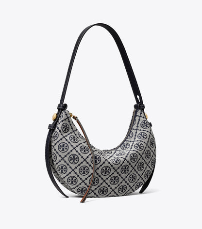 T Monogram Romy Half Moon Bag