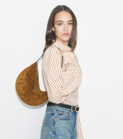 T Monogram Suede Small Balloon Bag