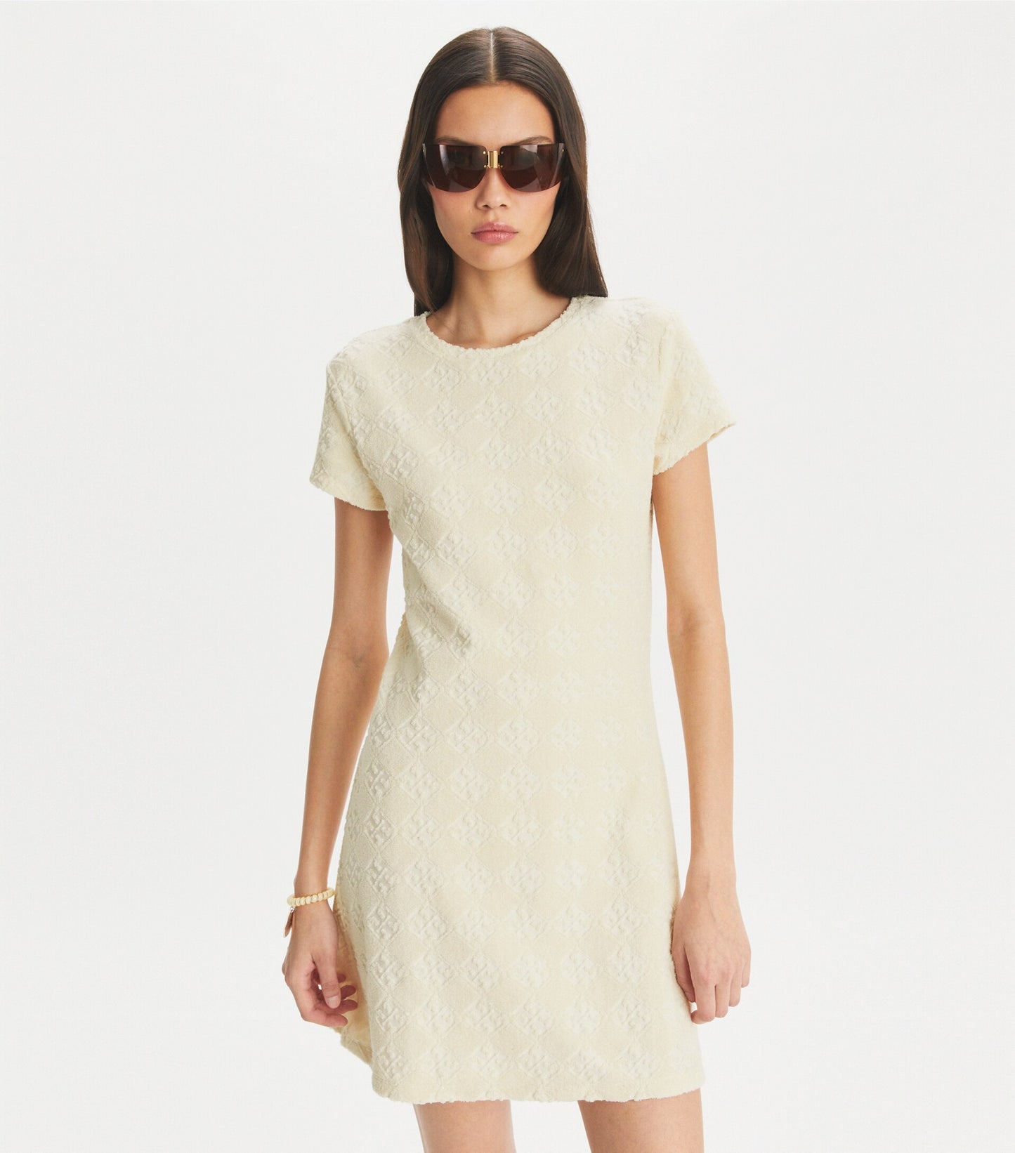 Terry Jacquard Logo Shirtdress