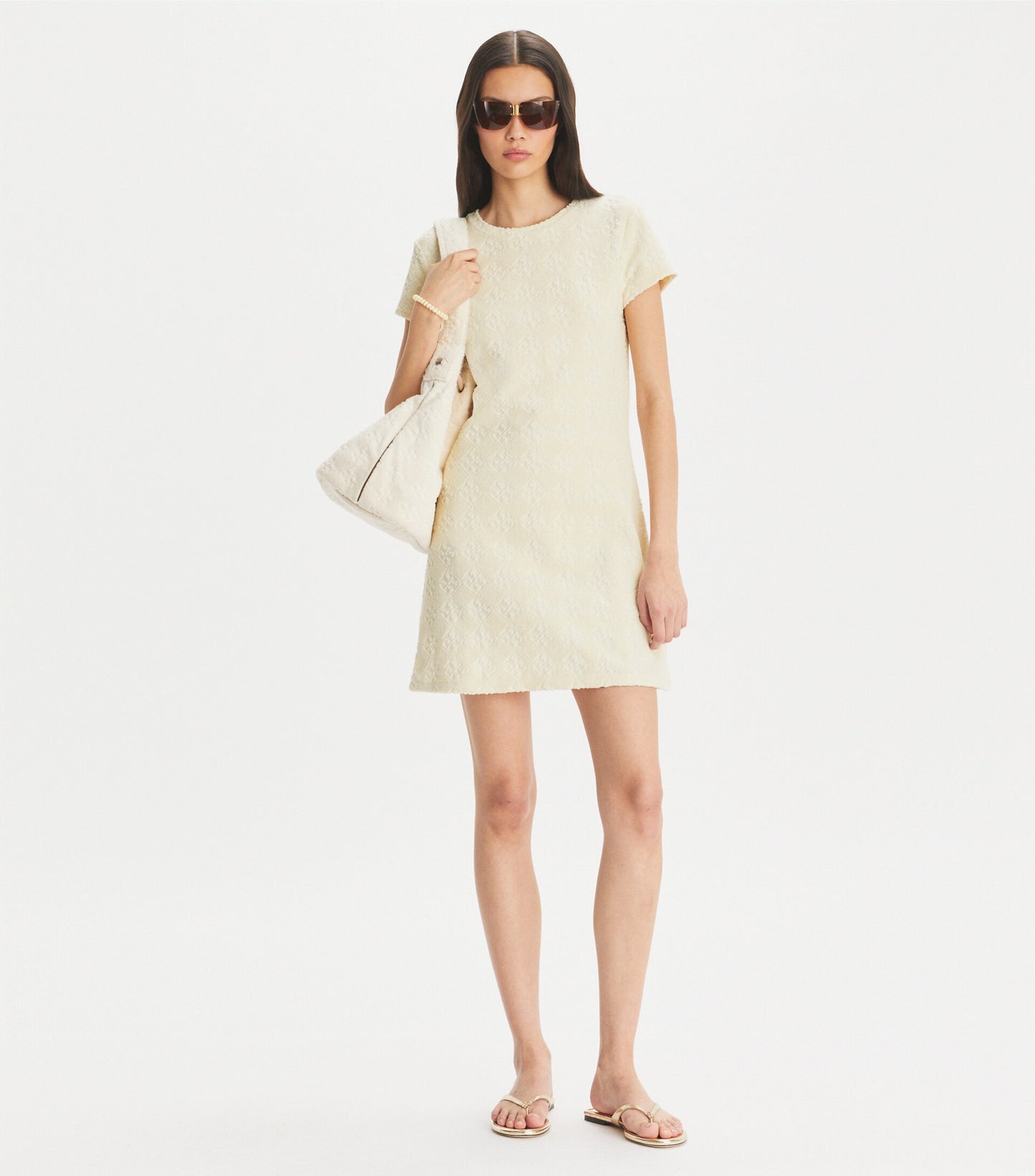 Terry Jacquard Logo Shirtdress