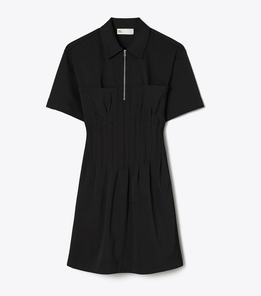 Zip-Front Viscose Dress